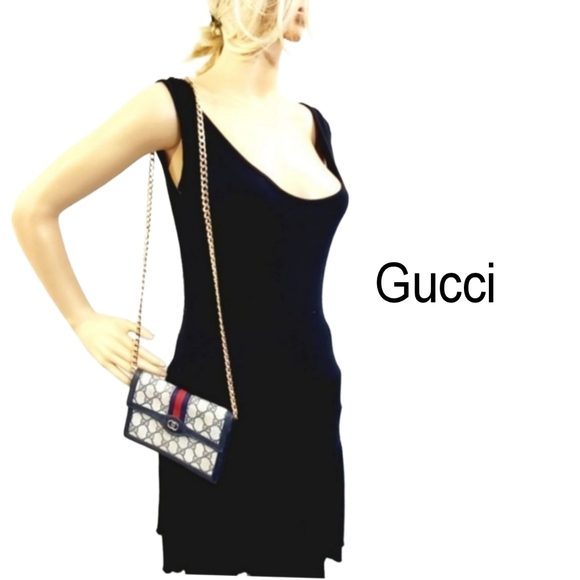 Gucci Handbags - GUCCI parfums  80s authentic  Vintage small clutch GG monogram pvc leather bag